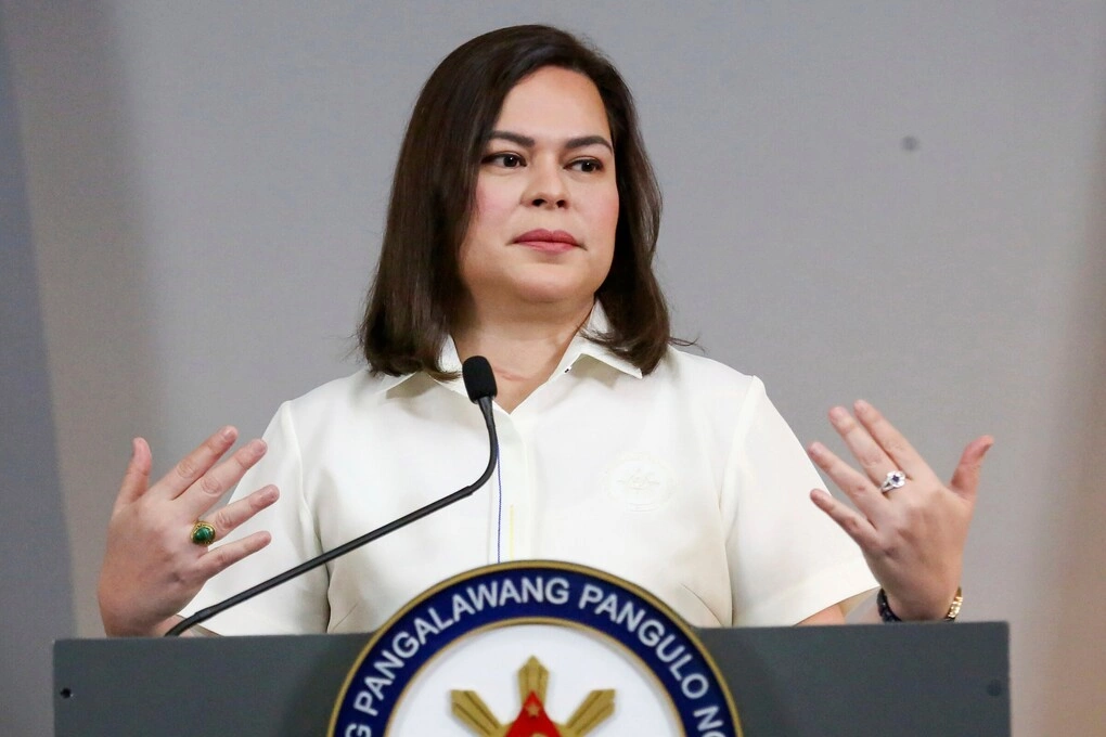 Phó tổng thống Sara Duterte trong cuộc họp báo tại Manila, Philippines ngày 7/2/2025. Ảnh: AP