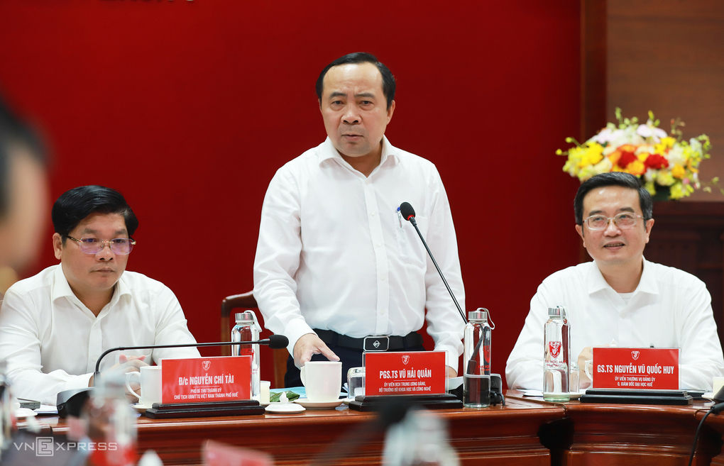 Bộ trưởng Khoa học và Công nghệ Vũ Hải Quân. Ảnh: Võ Thạnh