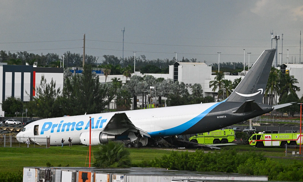 Máy bay Boeing 767 tại sân bay quốc tế Miami ở Mỹ hôm 6/9. Ảnh: AFP