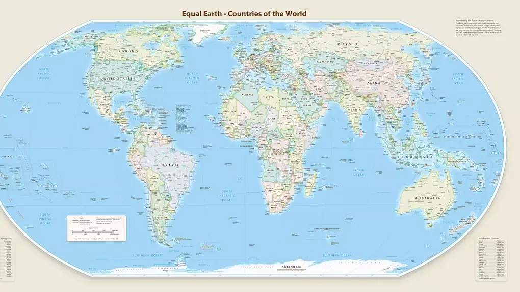 World map. Photo: Equal Earth