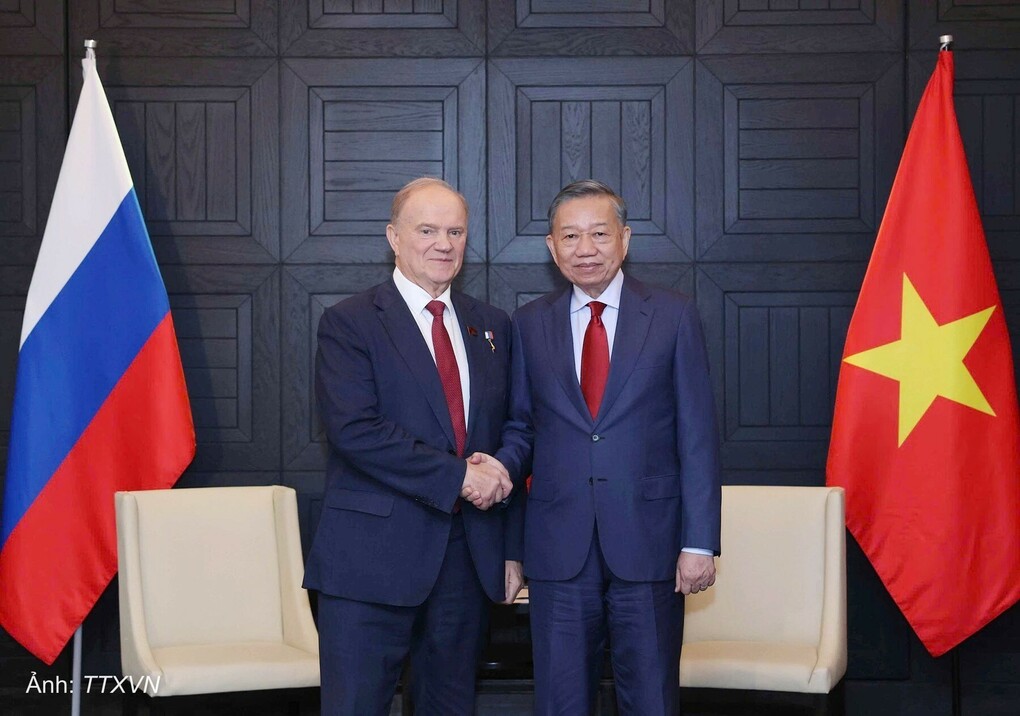 General Secretary and President To Lam receives Chairman of the Russian Communist Party Gennady Zyuganov. Photo: TTXVN
