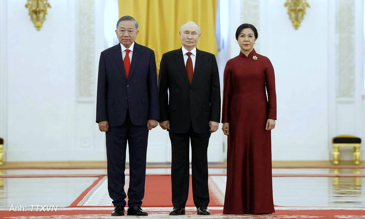 Tổng thống Putin chủ trì lễ đón Tổng Bí thư, Chủ tịch nước Tô Lâm