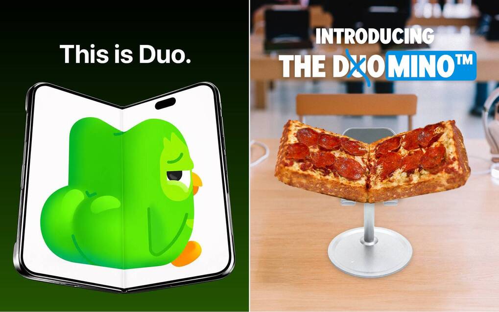 Ảnh: Duolingo/Dominos Hình ảnh chế từ Duolingo và Domino's chơi chữ với tên Duo
