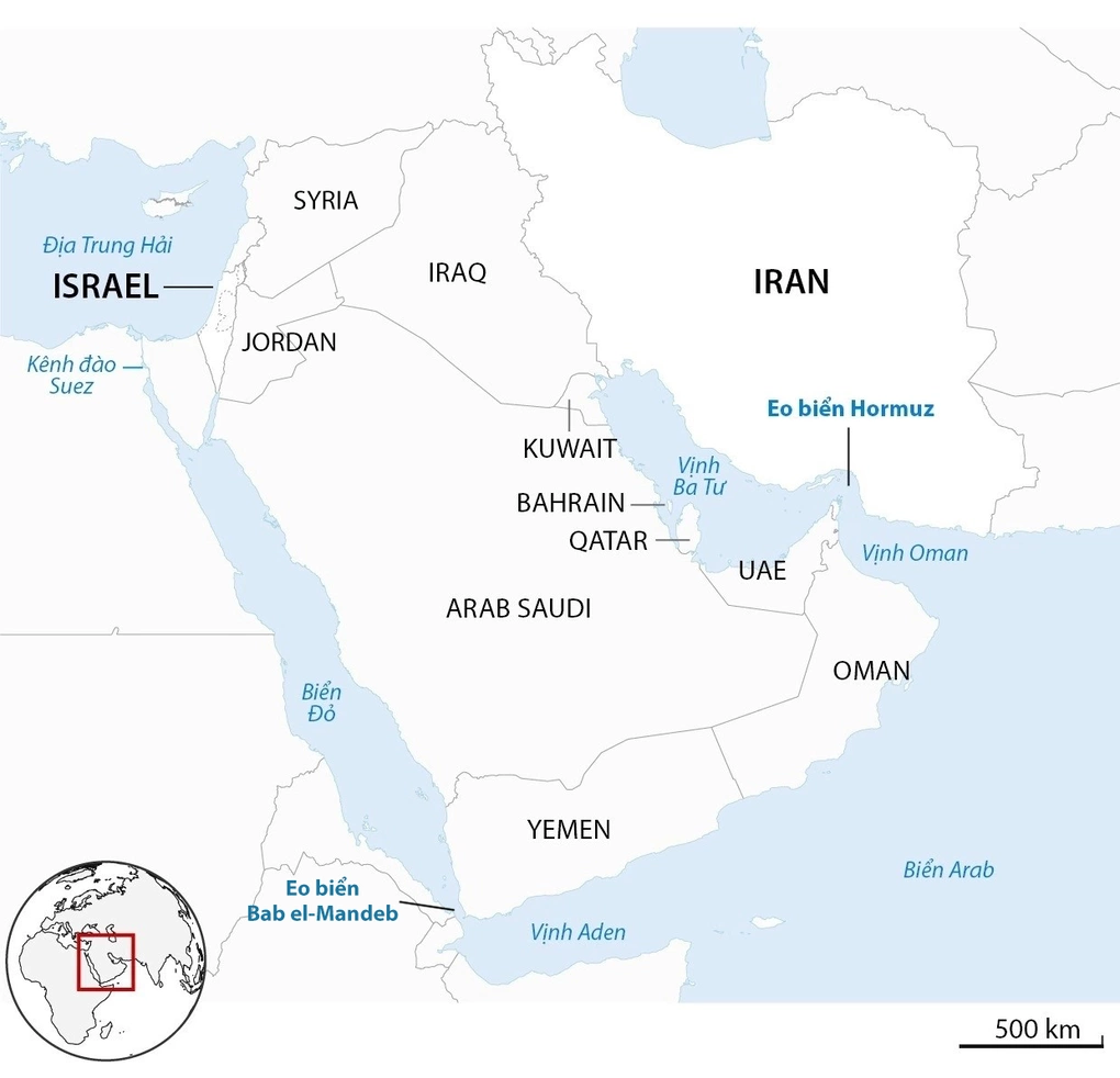 Vị trí Iraq và Arab Saudi. Đồ họa: Guardian