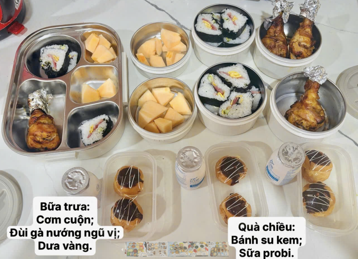 Thực đơn tôi nấu cơm trưa cho 3 con mang đi học