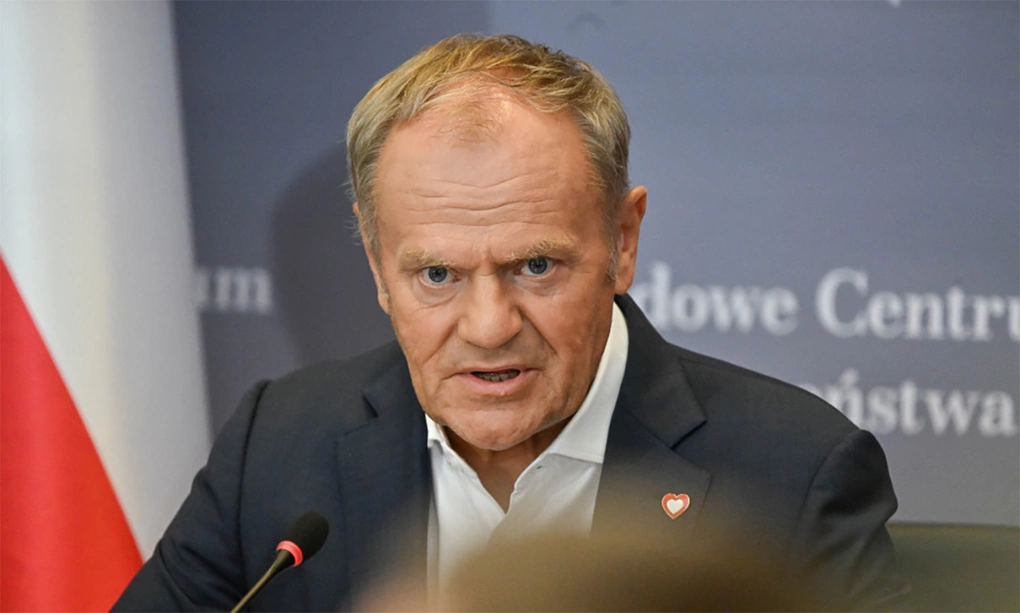 Thủ tướng Ba Lan Donald Tusk trong cuộc họp với các quan chức ngày 13/9. Ảnh: PAP