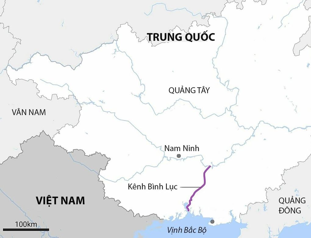 Vị trí kênh đào Bình Lục.