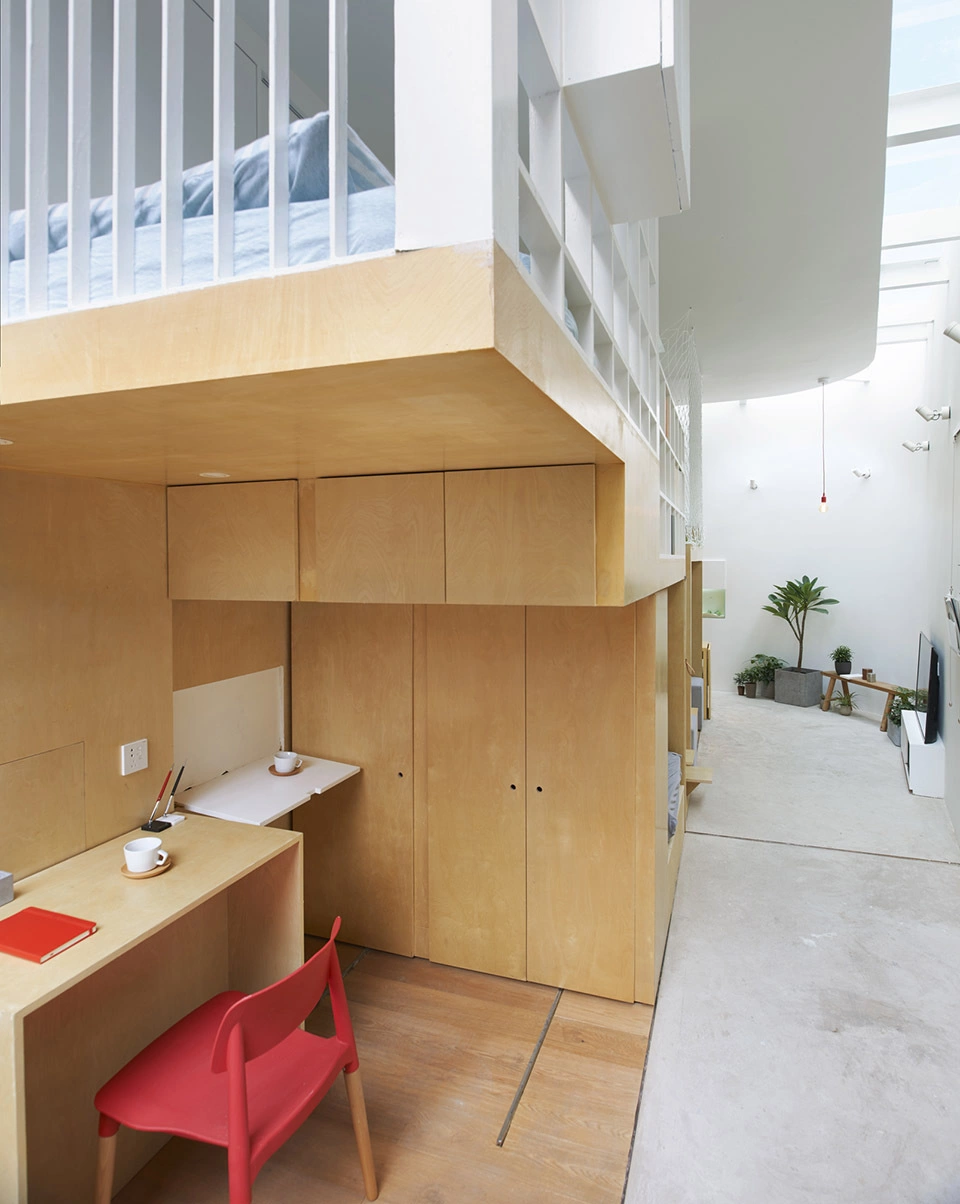 Nhà 43 m2 thiết kế đủ không gian cho 6 người