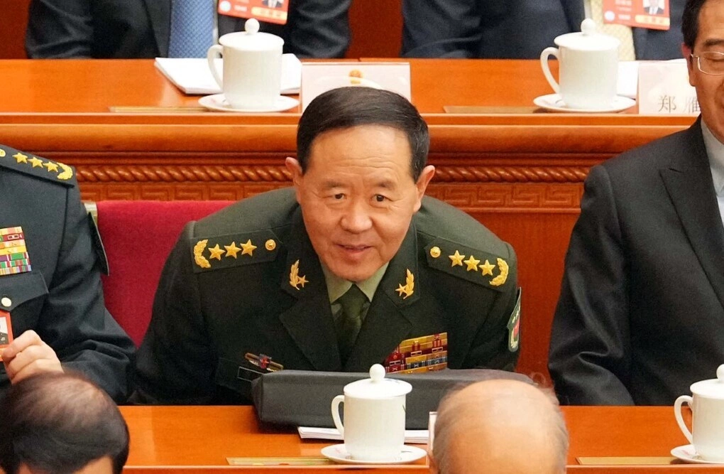 Tướng Lưu Chấn Lập (giữa) tại sự kiện ở Bắc Kinh tháng 3/2025. Ảnh: AFP