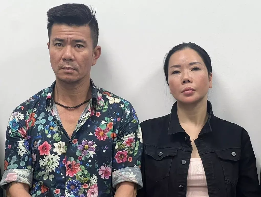 Vợ chồng Mai Anh và Lê Văn Đông. Ảnh:Công an cung cấp