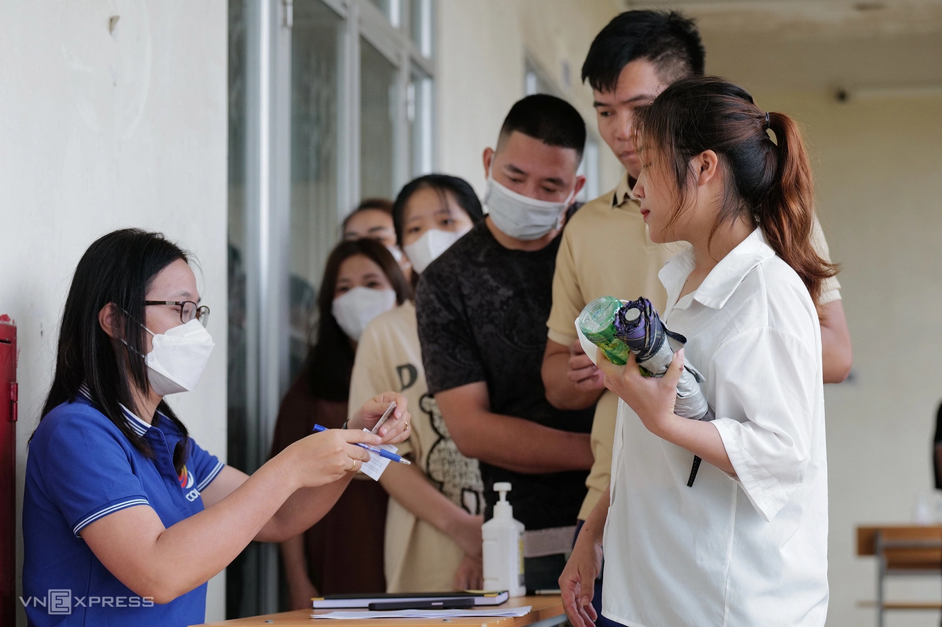 Lao động thi sát hạch tiếng Hàn để lấy suất đi làm việc theo Chương trình EPS năm 2023. Ảnh: Ngọc Thành