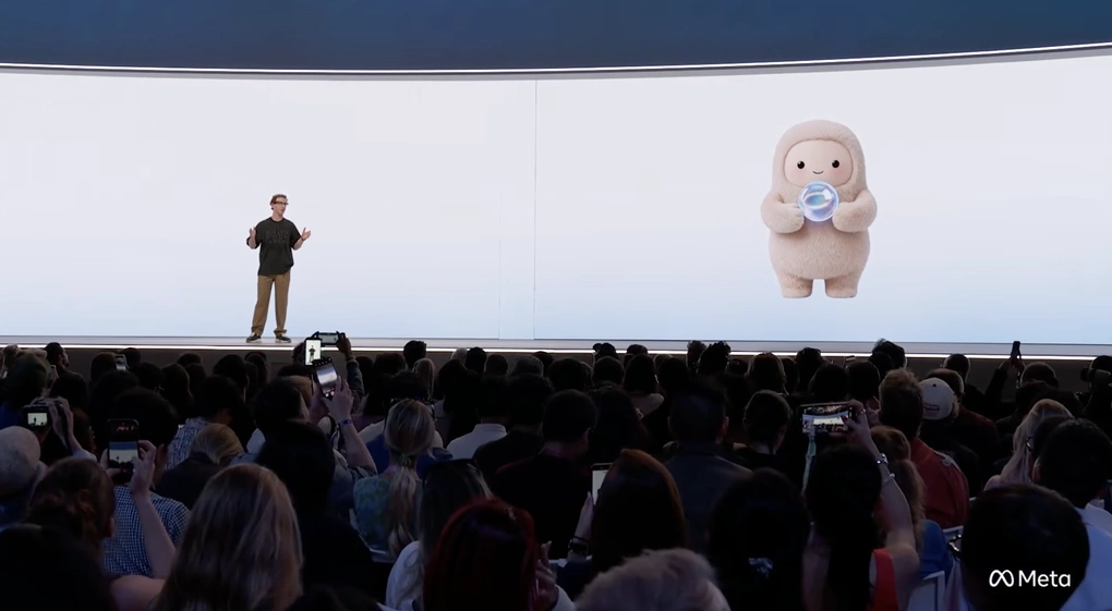 Meta CEO Mark Zuckerberg and mascot Muse at the Meta Connect 2026 event on September 23 in Menlo Park, California. Photo: Meta
