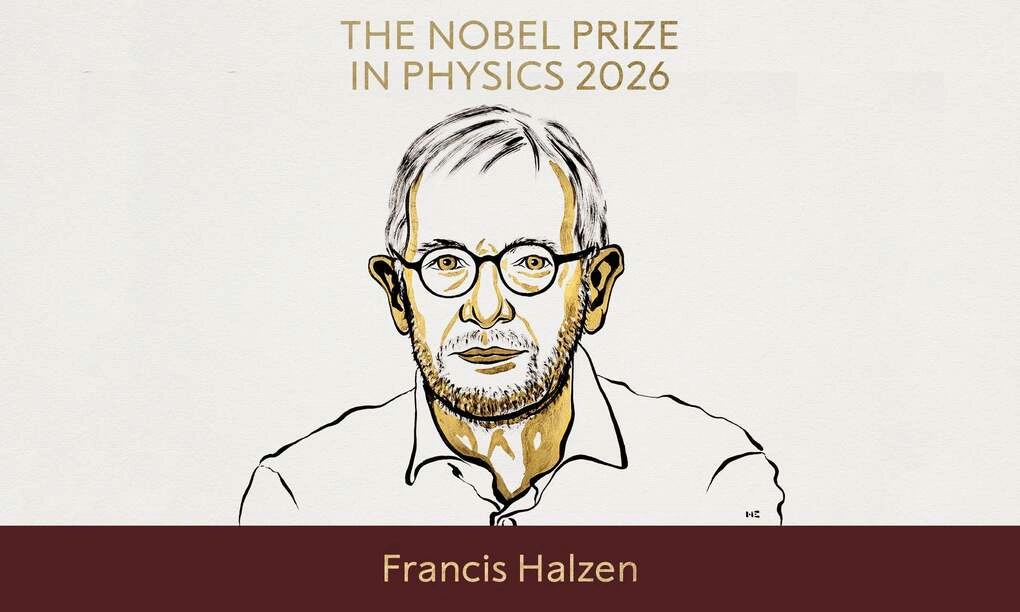 Francis Halzen là chủ nhân giải Nobel Vật lý. Ảnh: Nobel Prize
