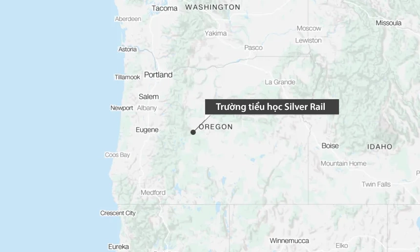 Vị trí trường tiểu học Silver Rail. Đồ họa: CNN