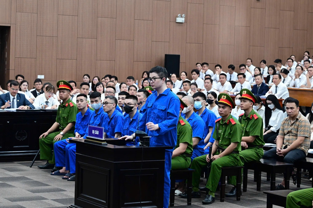 Phó Đức Nam tại phiên tòa. Ảnh: Hoàng Giang